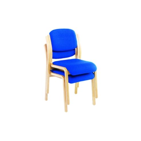 Image of Jemini Wood Frame Side Chair No Arms Blue Kf03512