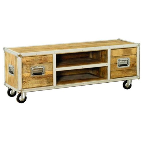 Image of Baumhaus Irc09b Roadie Chic Oak Tv Stand