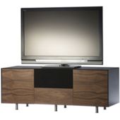 Alphason Studio Cubic AV Cabinet in Black and Walnut