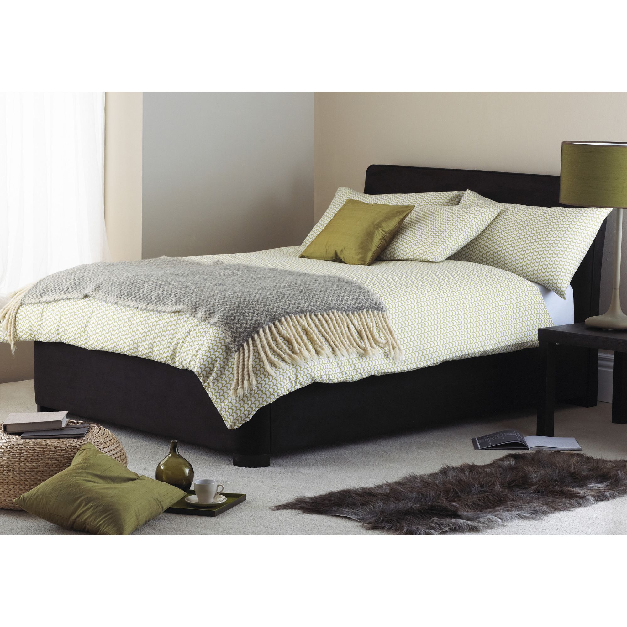 Hyder Paris Suede Ottoman Bed - Double at Tesco Direct
