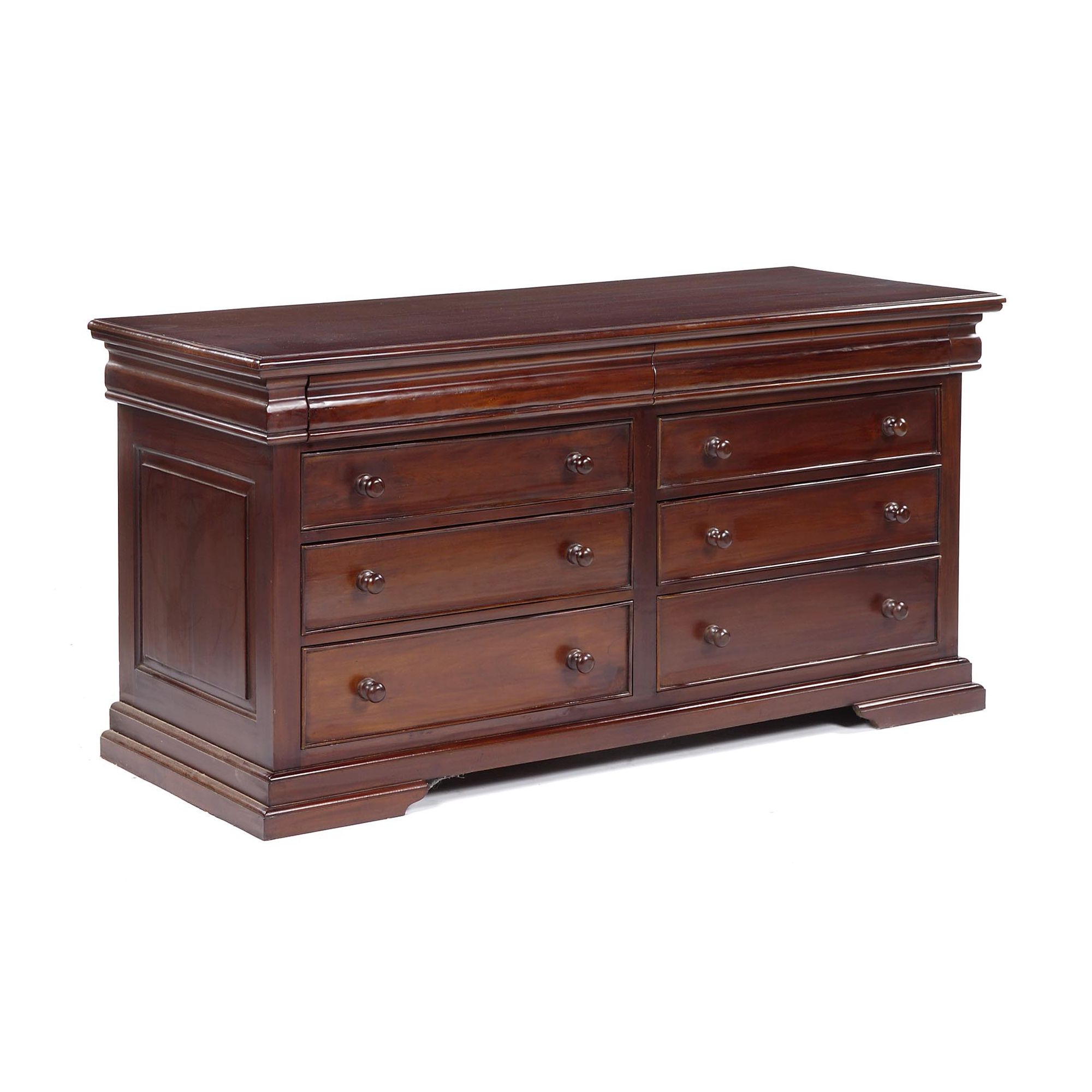Anderson Bradshaw Colonial Eight Drawer Chest in Mahogany at Tesco Direct