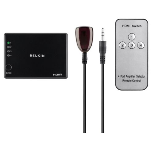 Image of Belkin Hdmi 4 In/1 Out Gold Plated Switch Connect 4 Hd Sources To Hdtv