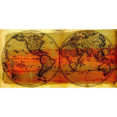 Image of Parvez Taj Globe Trotting Wall Art - 30 Cm H X 61 Cm W X 5 Cm D