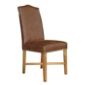 Home Essence Corona Queen Anne Chair in Antique Brown Faux Leather (Set of 2)