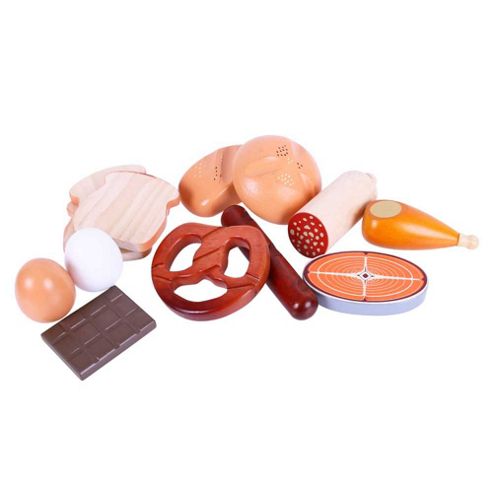 Image of Santoys St021 Wooden Play Food (13 Pieces) Food In Net