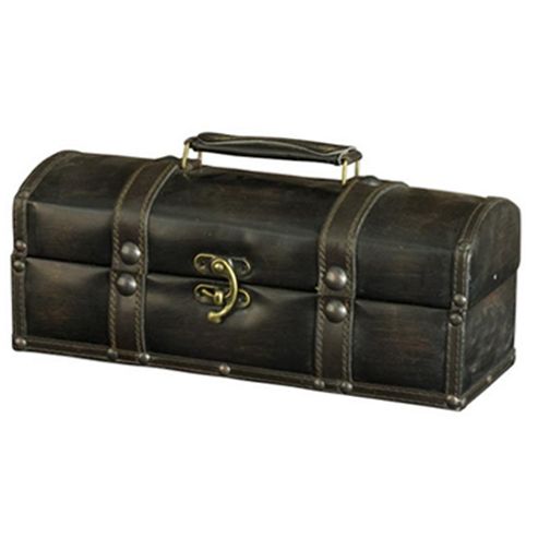 Image of Brief - Faux Leather Wine Bottle Storage / Gift Box - Black