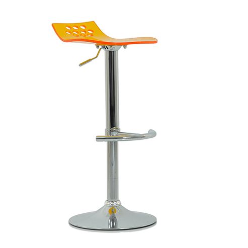 Image of Riva Orange Gel Acrylic Bar Stool