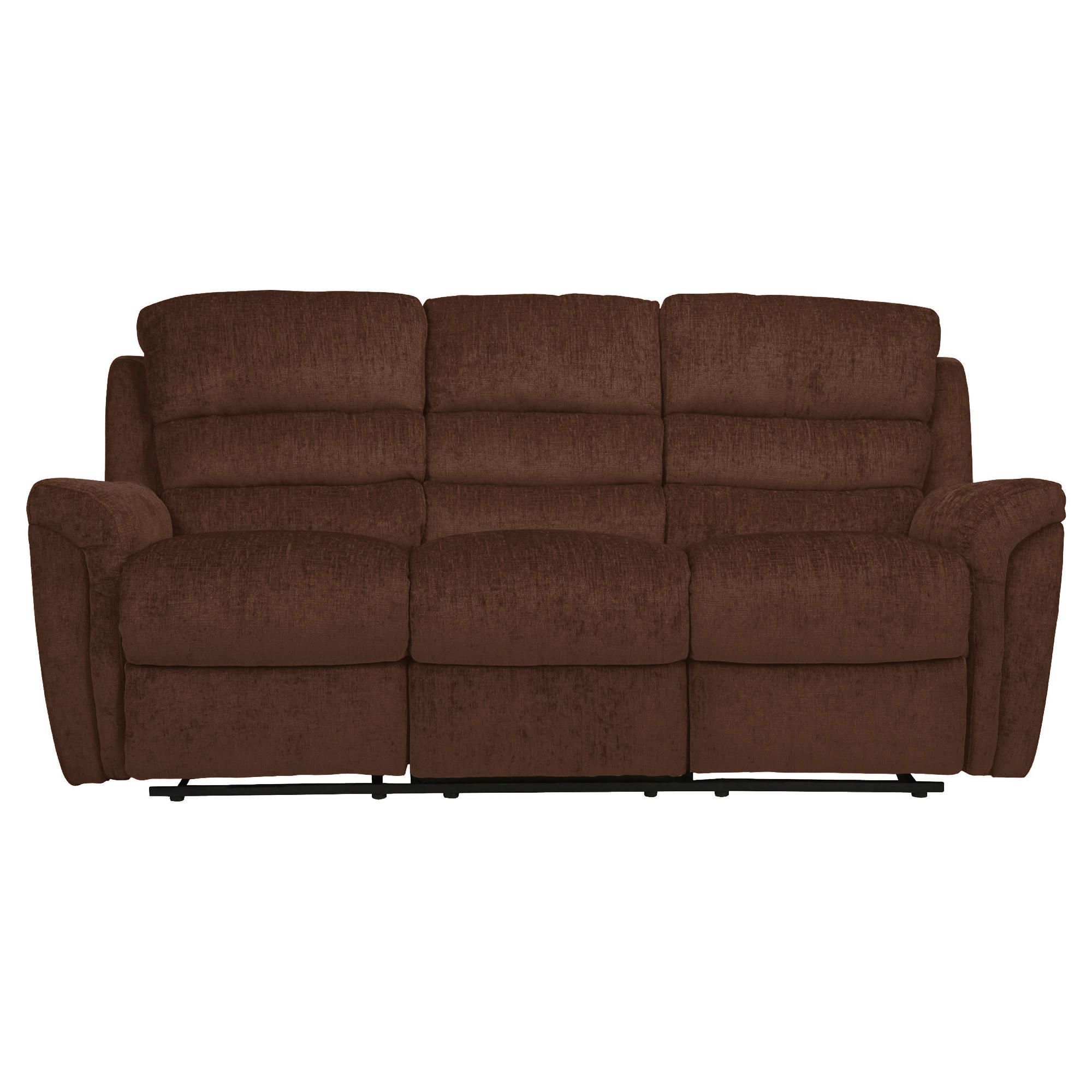 Chloe Fabric Large Recliner Sofa, Chocolate at Tescos Direct