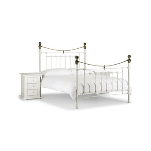 Image of Stone White King Size Metal High End Bed Frame