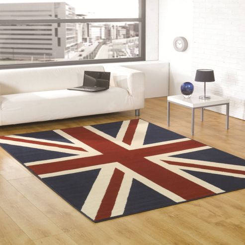 Image of Retro Funky Buckingham Red/white/blue 160x225 Cm Rug