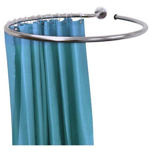 Image of Techstyle Stainless Steel Circular Shower Rail And Curtain Rings
