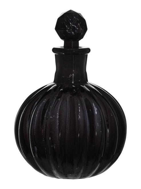 Image of Biba Black Glass Perfume Bottle In Black