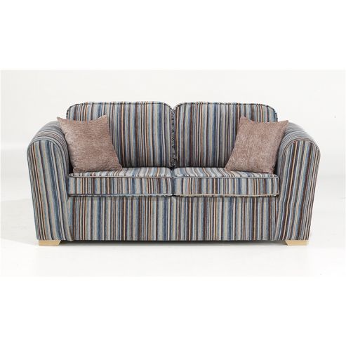 Image of Oban Sofa Mink - Teal Stripe