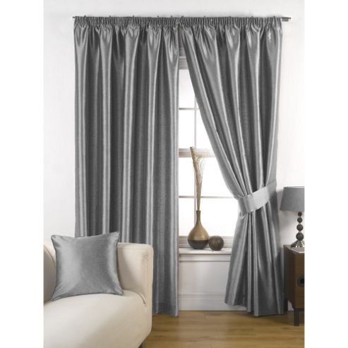 Image of Kliving Ravello Faux Silk Tiebacks Silver - Pair