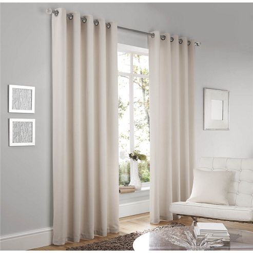 Image of Curtina Lincoln Cream 90x72 Inches (228x183cm) Eyelet Curtains