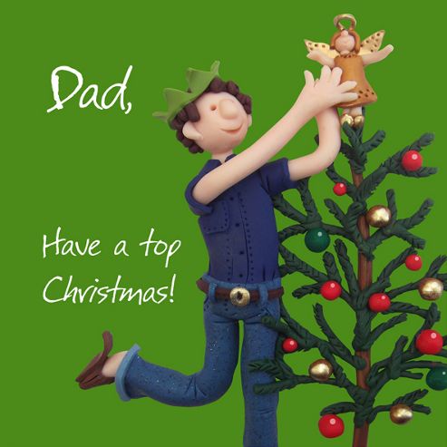 Image of Holy Mackerel Happy Christmas Dad. Have A Top Christmas Greetings Card