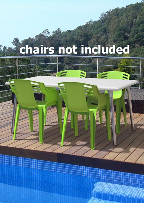 Image of Resol "flash" Garden/indoor Table - White - Patio Plastic & Aluminium Furniture