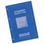 Chartwell Student Graph Pad 70gsm 5mm Quadrille 50 Sheets A4 Blue Cover Ref J6Q4B