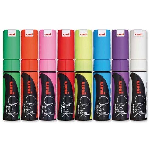 Image of Uni Pwe-8k Chalk Marker Assorted 8pk