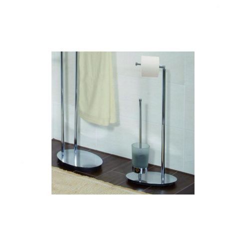 Image of Nicol Fano Toilet Brush Set In Chrome