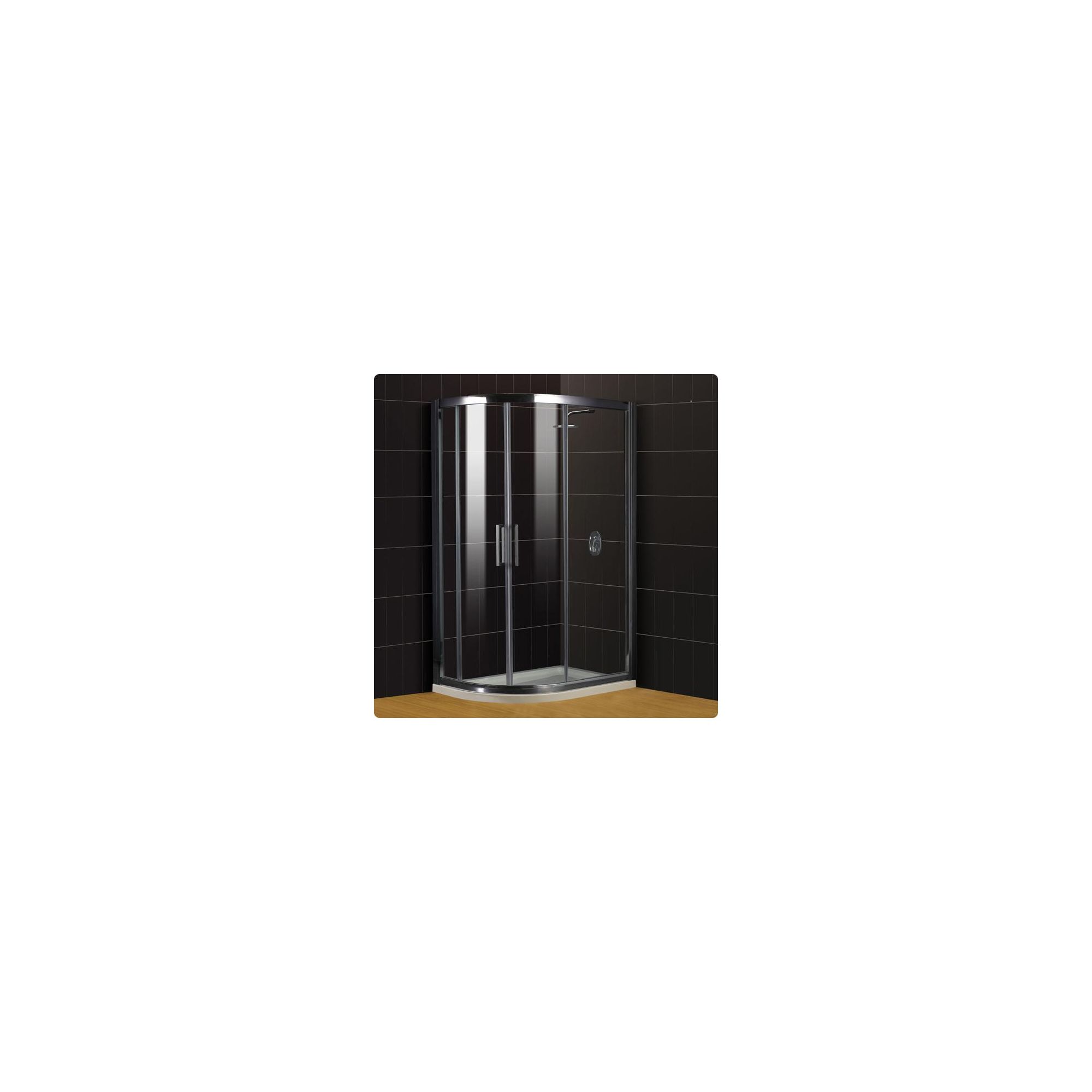 Duchy Supreme Silver Offset Quadrant Shower Enclosure (Complete with Tray) 1000mm x 900mm, 8mm Glass at Tesco Direct