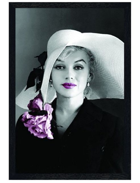 Image of Marilyn Monroe Black Wooden Framed Elegance Personified Poster