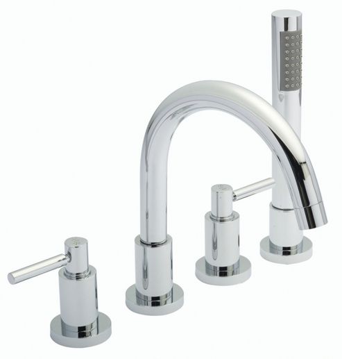 Image of Hudson Reed Tec Lever 4 Tap Hole Bath Mixer