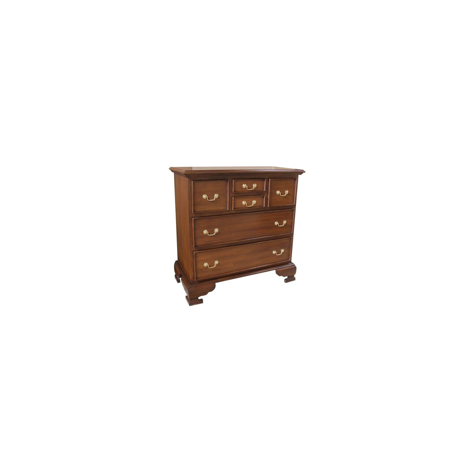 Lock stock and barrel Mahogany 4 Over 2 Drawer Chest - Wax at Tesco Direct