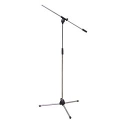 Adjustable Boom Arm Microphone Mic Floor Stand Chrome