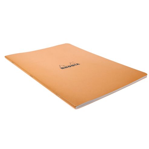 Image of Rhodia Orange Side Stapled Notebook. 210x297 48s Lined 119168c
