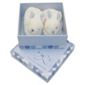 Doudou et Compagnie Rabbit Booties Gift Box 0-3 Months, Blue