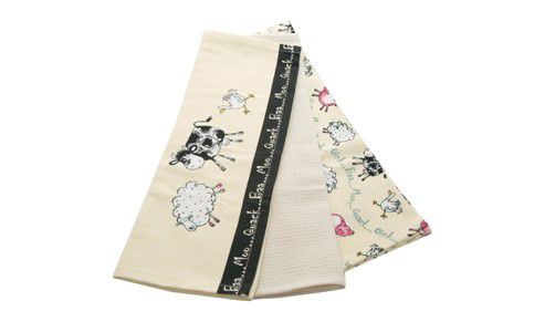 Image of Price & Kensington Home Farm Set Of 3 Tea Towels