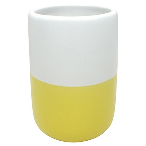 Image of Tesco Yellow Dipped Ceramic Beaker