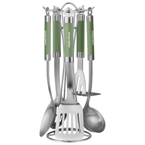Image of Morphy Richards Accents Utensil Set, 5 Piece, Sage Green