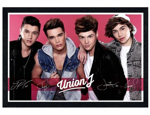 Image of Black Wooden Framed Union J Jj, Josh, Jaymi & George Poster