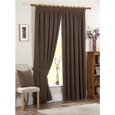Image of Dreams And Drapes Chenille Spot Tiebacks 28 - Chocolate
