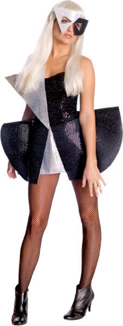 Image of Lady Gaga Black Sequin Dress - Adult Costume Size: 6-8