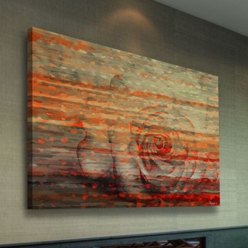 Image of Parvez Taj Night Of Roses Wall Art - 61 Cm H X 91 Cm W X 5 Cm D