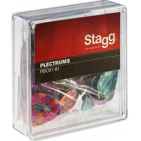 Image of Stagg Pbox1 .81mm Plectrums - 100 Pack