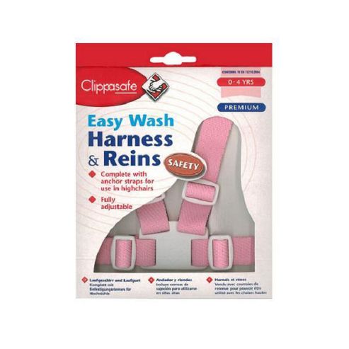 Image of Clippasafe Easy Wash Harness And Rein Pink