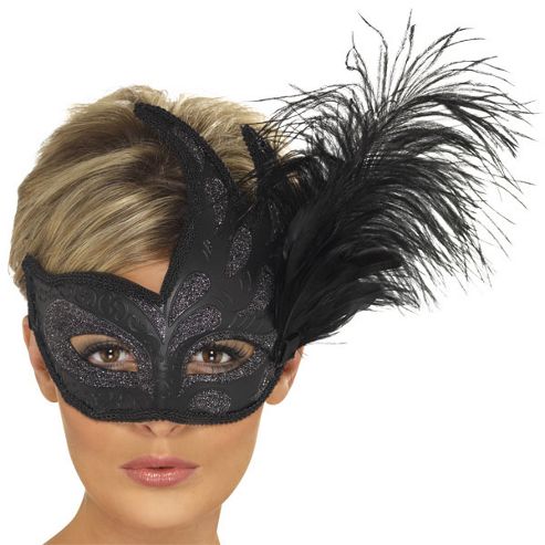 Image of Ornate Columbina Feather Mask