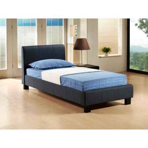 Image of Pebble Grey Fabric Bed Frame - Single 3ft