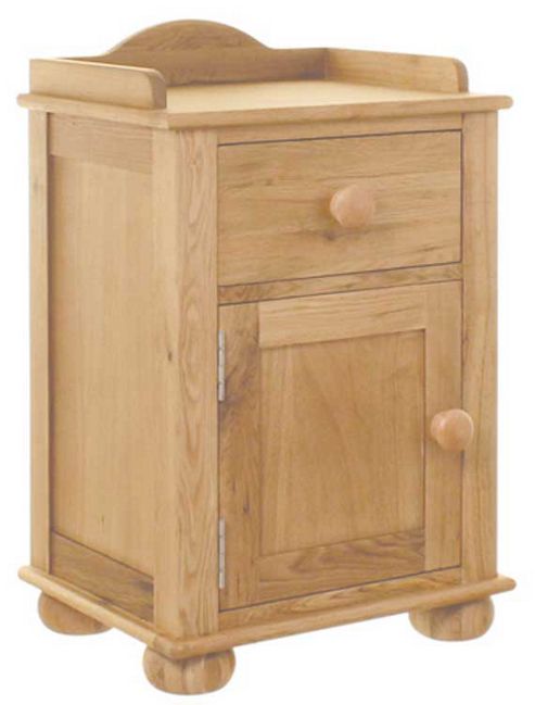 Image of Baumhaus Amelie Oak Cco10a Bedside Cabinet