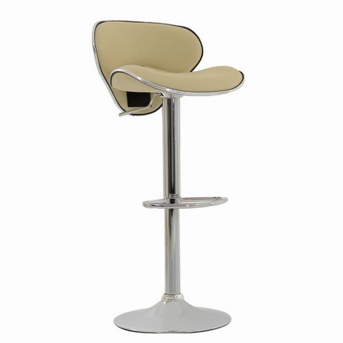 Image of Galaxy Cream Faux Leather Bar Stool