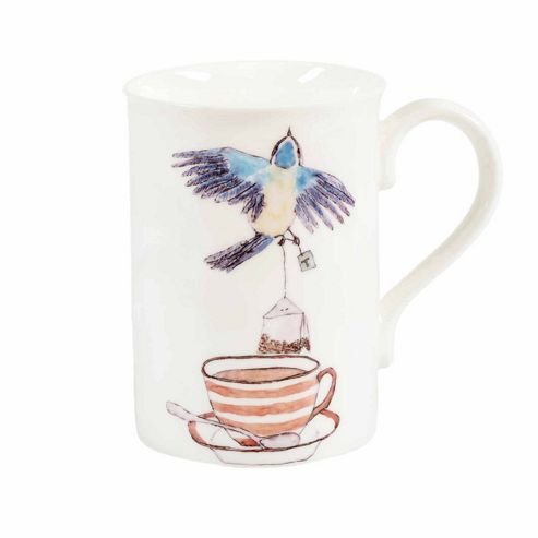 Image of Mellor Ware Bird With Tea Bag Design Mug