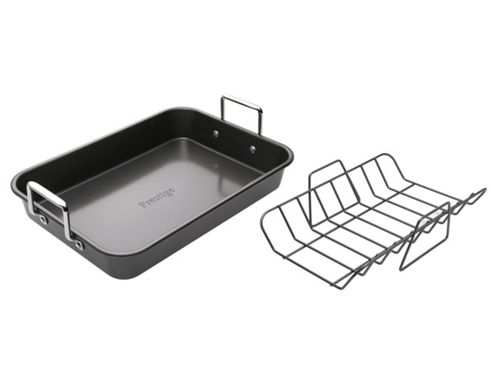 Image of Prestige Non Stick Roaster 'n' Rack 42.5 X 28.5cm