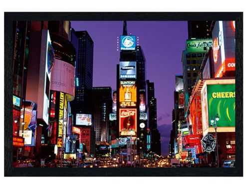Image of New York City Black Wooden Framed Times Square, Manhattan Poster