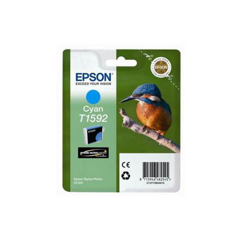 Image of Epson Kingfisher T1592 Ultrachrome Hi-gloss2 Cyan Ink Cartridge For R2000
