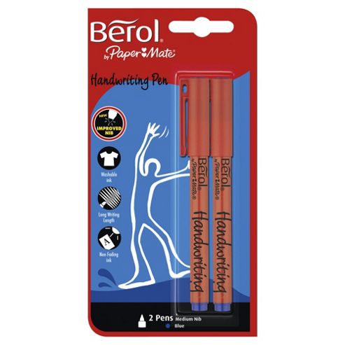 Image of Berol Handwriting Pens Blue 2 Pack