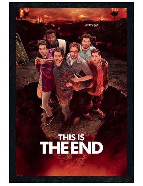 Image of This Is The End Black Wooden Framed Hollywood Poster